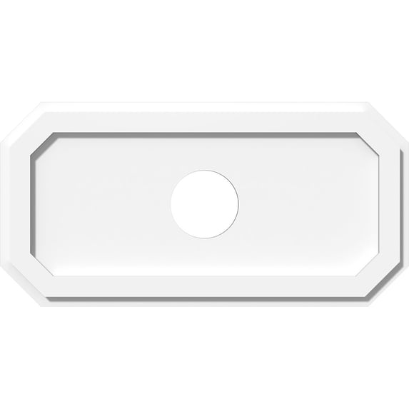 24"W x 12"H x 4"ID x 8 1/4"C x 1"P Emerald Architectural Grade PVC Contemporary Ceiling Medallion