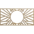 thumbnail image 1 of 24"W x 12"H x 8 7/8"ID x 3/8"T Hoover Wood Fretwork Pierced Ceiling Medallion, Hickory, 1 of 3