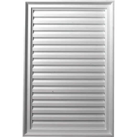24"W x 13"H Rectangle Urethane Gable Vent Louver, Non-Functional