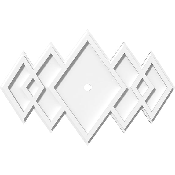 24"W x 16"H x 1"ID x 7 1/2"C x 1"P Zoe Architectural Grade PVC Contemporary Ceiling Medallion
