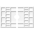 thumbnail image 1 of 24"W x 16"H x 3"ID x 8 1/4"C x 1"P Beaux Architectural Grade PVC Contemporary Ceiling Medallion, Two Piece, 1 of 11