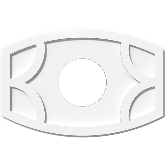 24"W x 16"H x 7"ID x 13"C x 1"P Kailey Architectural Grade PVC Contemporary Ceiling Medallion