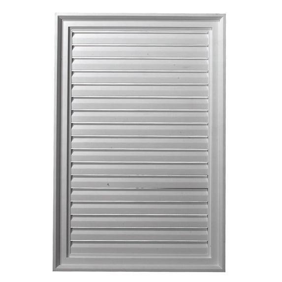 24"W x 19"H Rectangle Urethane Gable Vent Louver, Functional
