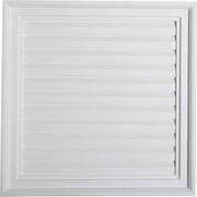 EKENA MILLWORK 24"W x 24"H x 2 1/4"P, Vertical Gable Vent Louver, Non-Functional