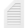 thumbnail image 1 of 24"W x 30"H Half Octagon Top Left Surface Mount PVC Gable Vent: Functional, w/ 3-1/2"W x 1"P Standard Frame, 1 of 13
