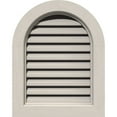 thumbnail image 1 of 24"W x 30"H Round Top Gable Vent (29"W x 35"H Frame Size): Primed, Functional, Smooth Western Red Cedar Gable Vent w/ Brick Mould Face Frame, 1 of 13