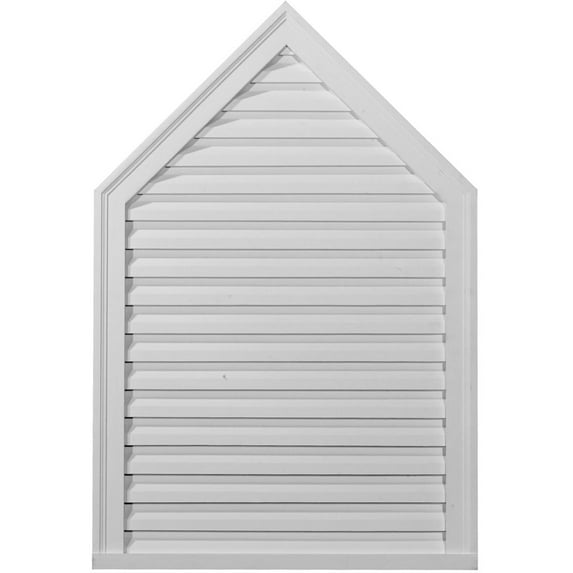 24"W x 38"H Peaked Urethane Gable Vent Louver, Functional