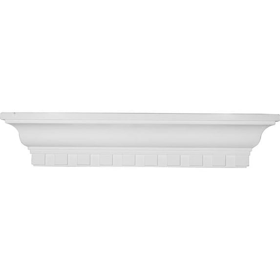 24"W x 4 1/2"H x 4 1/8"P Dentil Shelf