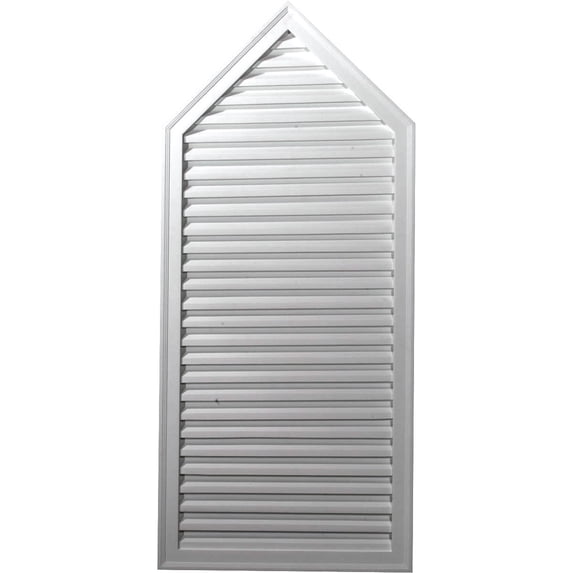 24"W x 44"H Peaked Urethane Gable Vent Louver, Non-Functional