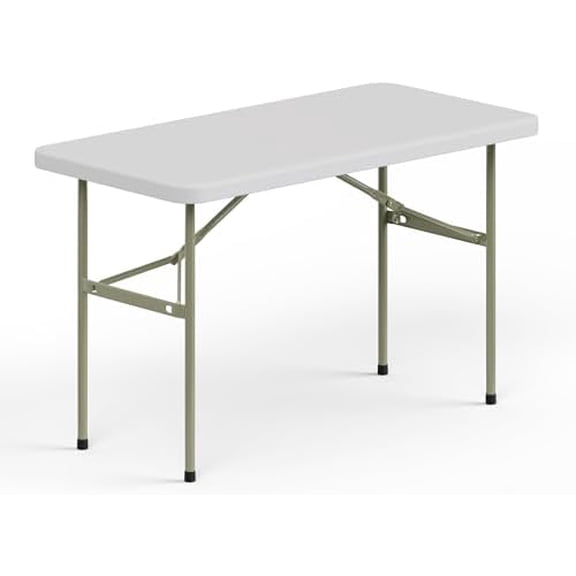 24" W x 48" L x 29" H Plastic Rectangle Folding Utility Heavy Duty Table | Indoor Outdoor Dining Kitchen Wedding Market Events Camping BBQ$$Furniture