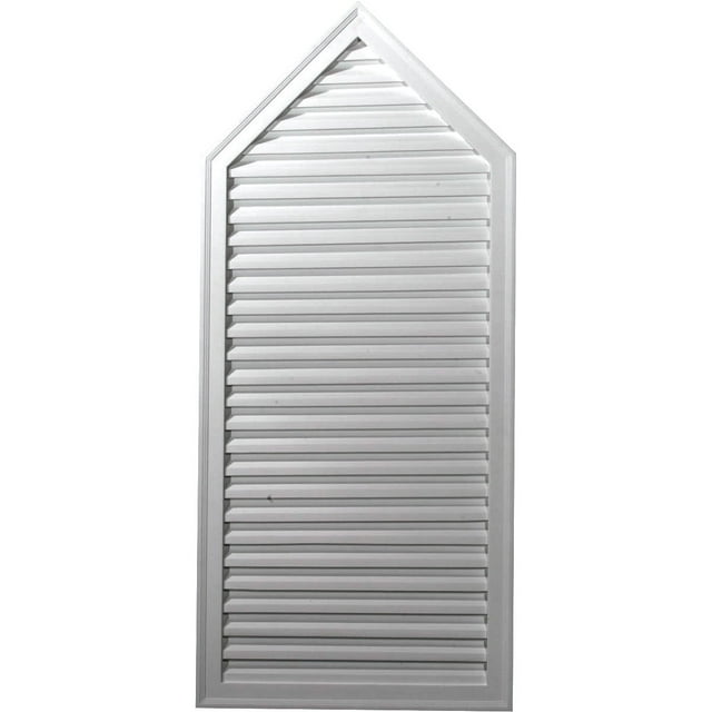 24"W x 49"H Peaked Urethane Gable Vent Louver, Non-Functional