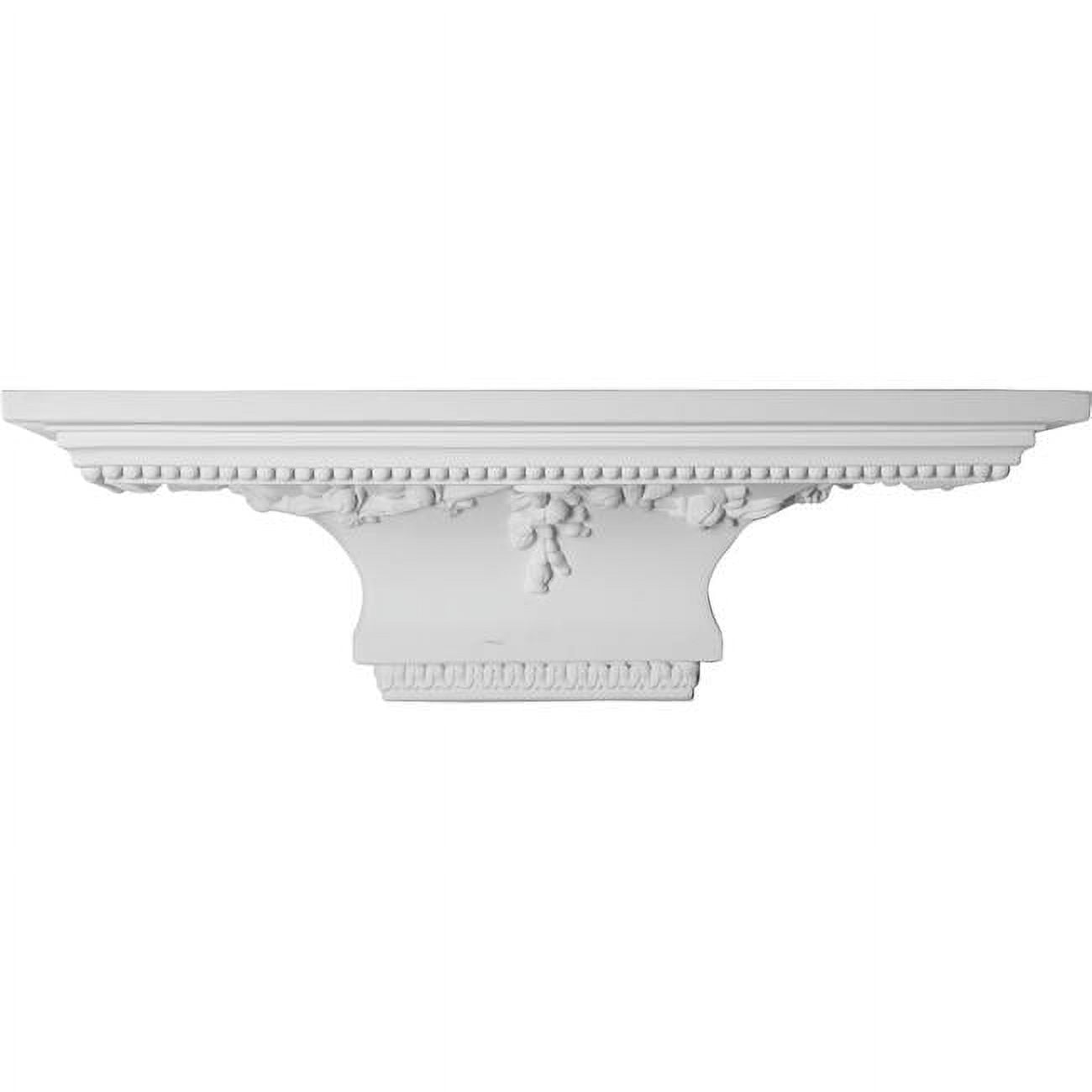 Victorian White Polyurethane Decorative Accent Shelf
