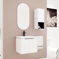 thumbnail image 1 of 24" Wall-Mounted Bathroom Vanity Ceramic Sink Wall-Mounted Side Cabinet for Space Utilization, 1 of 7
