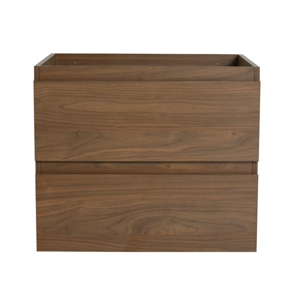 24" Wall-Mounted Bathroom Vanity, (Only the Cabinet Body), Brown Oak