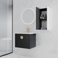 thumbnail image 1 of 24" Wall-Mounted Vanity with Side Cabinet - Separate Storage for Extras - Bathroom - Additional Space for Toiletries, 1 of 7