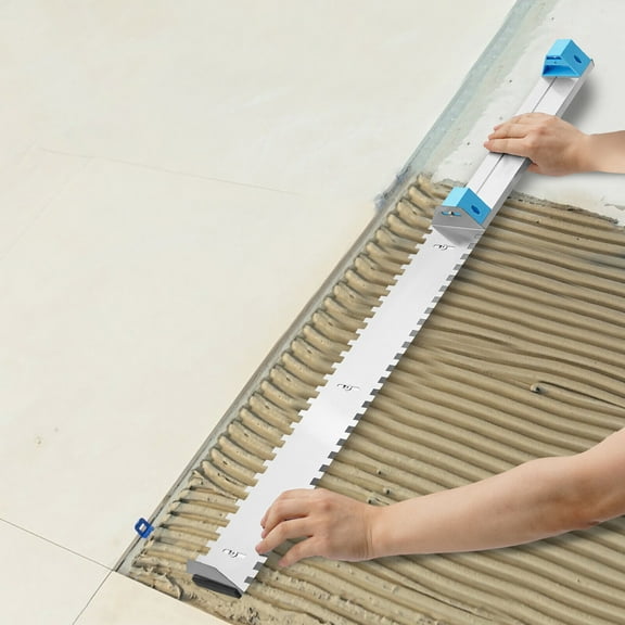 24'' Wall Tile Trowel 2 Baffles Leveling Square Notch Tiling Tool Masonry Hand