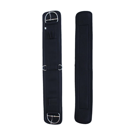 24" Western Black Nylon Webbed Neoprene Straight Rear Flank Saddle Cinch 97140-24