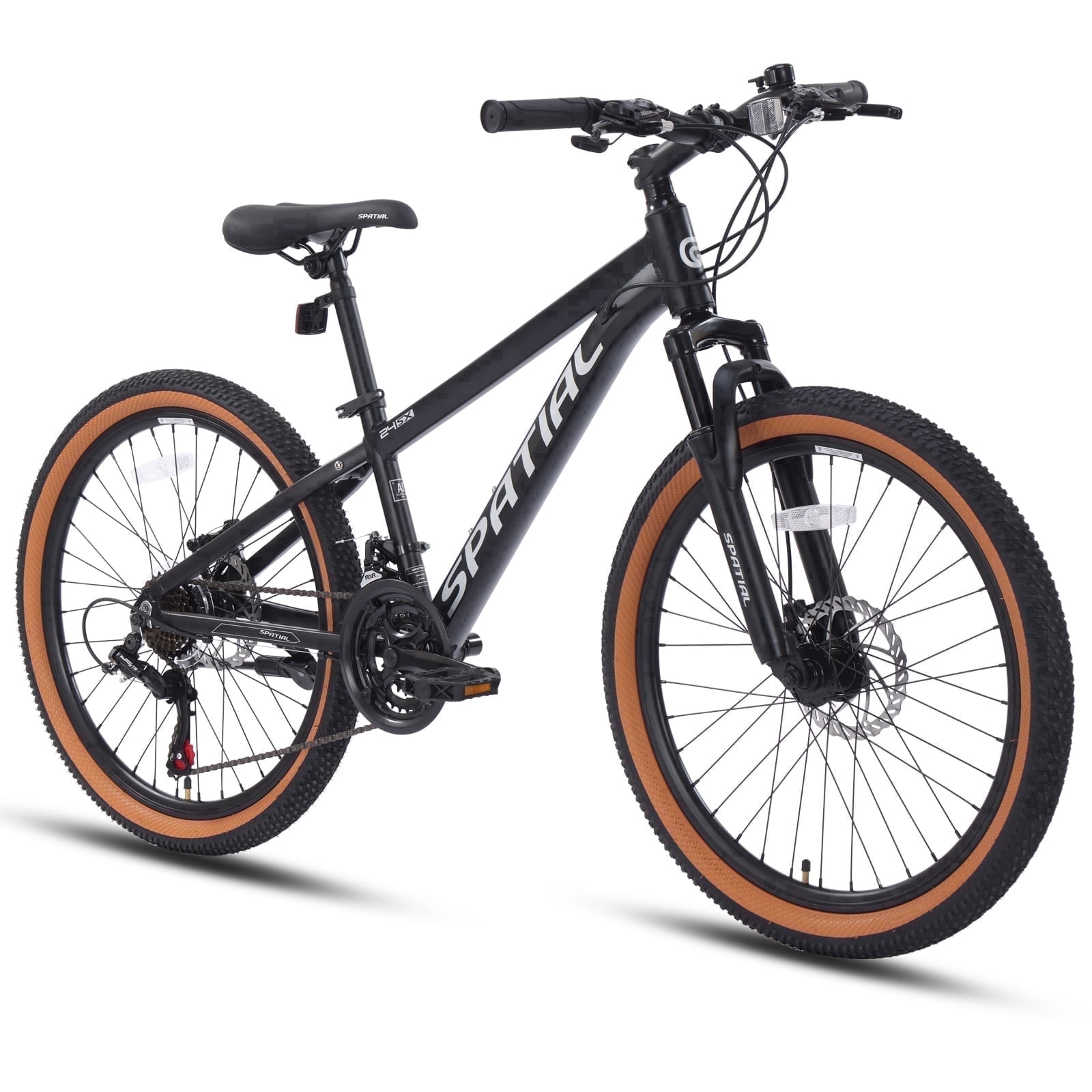 24" Wheel Mountain Bike, 21 Speed with Dual Disc Brake Mountain Bicycle, Aluminum Frame Fits Teens Womens Mens MTB Cycling Bikes