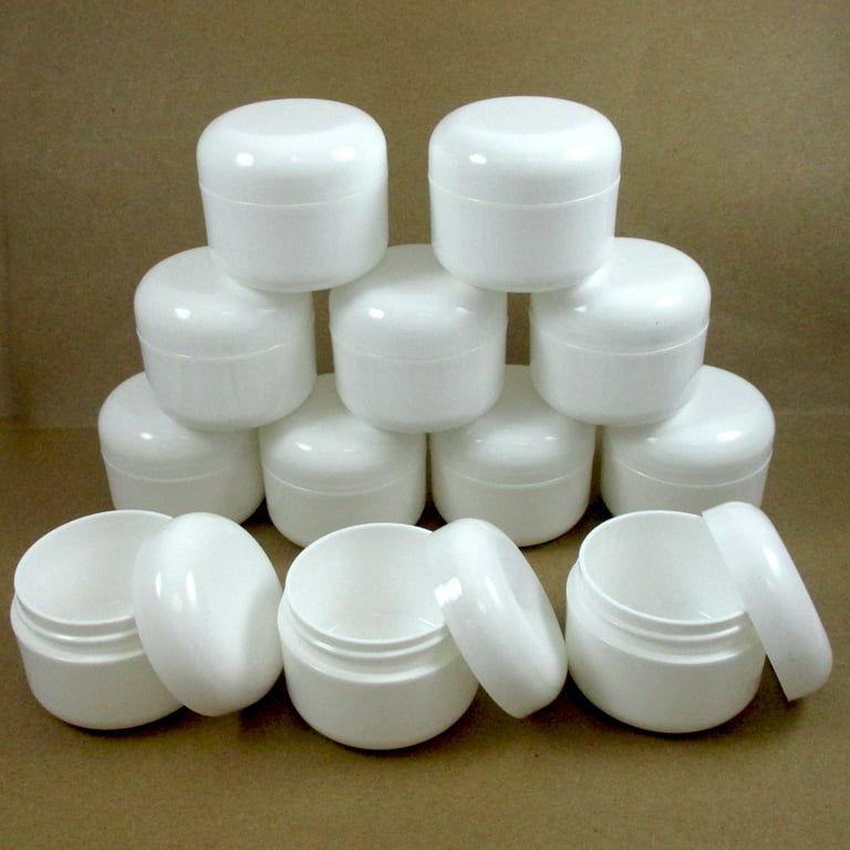 4oz White PP Plastic Double Wall Jar - Lot of 24 Pieces - Warehouse  Clearance
