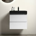 thumbnail image 1 of 24" White Bathroom Vanity with Sink, Large Storage Wall Mounted Floating Bathroom Vanity for Modern Bathroom(without Drain and Faucet), 1 of 6