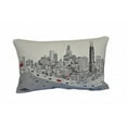 thumbnail image 1 of 24" White Chicago Daylight Skyline Lumbar Decorative Pillow, 1 of 5