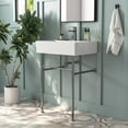 thumbnail image 1 of 24" White Rectangular Console Bathroom Sink with Overflow, 1 of 4