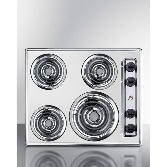 24" Wide 230V 4-Burner Coil Cooktop