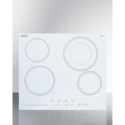 24" Wide 230V 4-Burner Radiant Cooktop, White