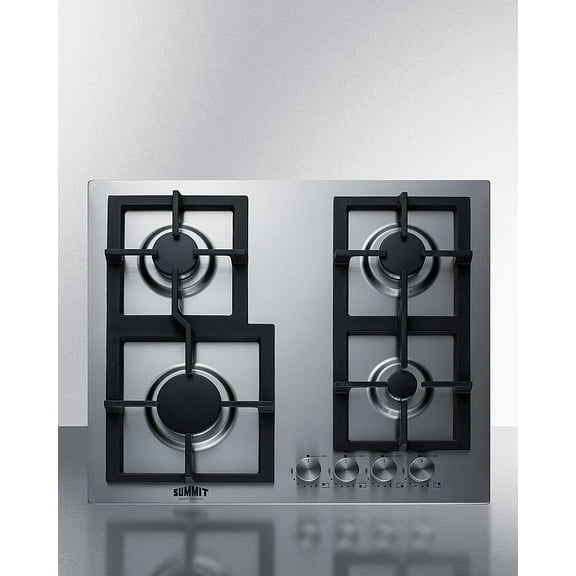 24" Wide 4-Burner Gas Cooktop In Stainless Steel