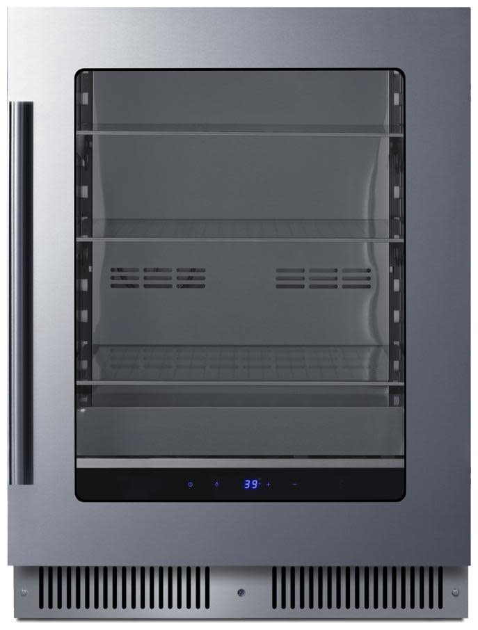 Summit Sdhg2443 24" Wide 80 Can Capacity Beverage Cooler - Glass