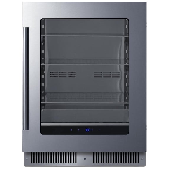 Summit Sdhg2443 24" Wide 80 Can Capacity Beverage Cooler - Glass