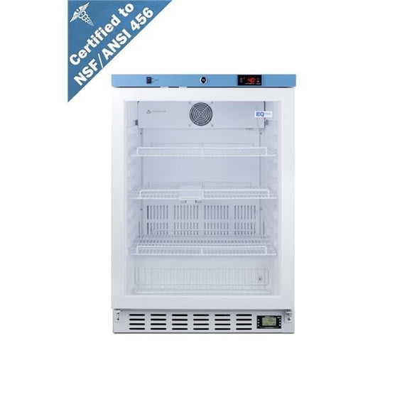 Summit Appliance ACR52GNSF456 24 in. Built-in Healthcare Refrigerator - Certified to NSF & ANSI 456 Vaccine Storage Standard - RHD, Gold