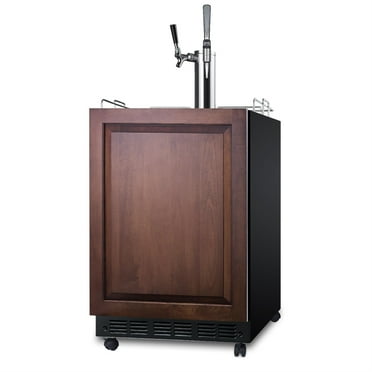 Summit Sbc7brsifncf2lhd 24" Wide 5.3 Cu. Ft. Panel Ready Free Standing Double Tap Coffee
