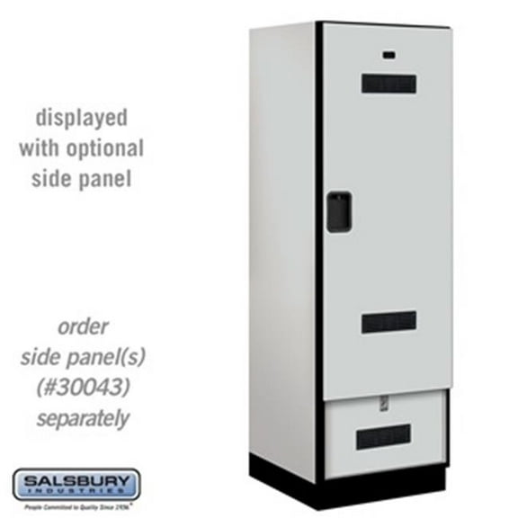 24" Wide Designer Wood Gear Locker - 6 Feet High - 24 Inches Deep - Gray