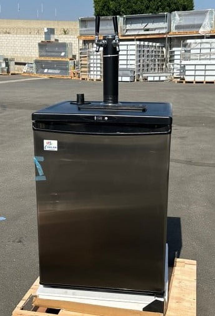 24" Wide Dual Tap Stainless Steel Commercial Kegerator Kegerator Beer