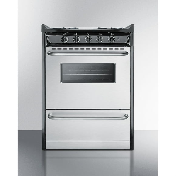 24" Wide Gas Range, Open Burners