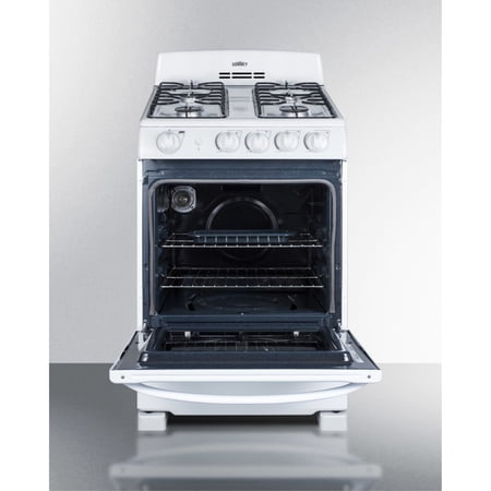 24" Wide Gas Range, White