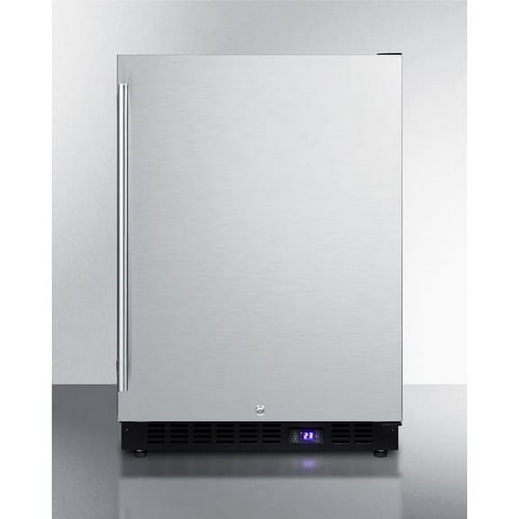 24" Wide Outdoor All-Freezer With Icemaker, Stainless Steel Cabinet