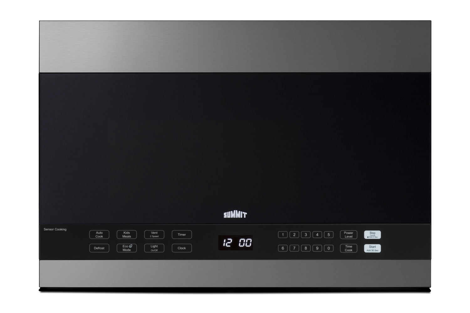 24" Wide Over-the-Range Microwave, Stainless Steel/Black