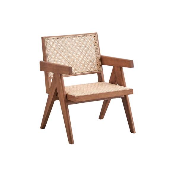 24" Wide Rattan Chair with Natural Tones / Bring Warmth to Your Décor