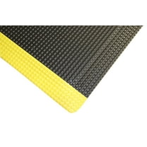 24" Wide, Rhino Mats, Reflex  Anti-fatigue RHINO No-Slip Mat, Black w/ Yellow Borders, 5/8" Thick, Choose Length