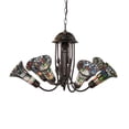 thumbnail image 1 of Meyda Lighting 24" Wide Stained Glass Pond Lily 7 Light Chandelier - N/A, 1 of 6