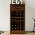 thumbnail image 1 of 24 Wine Bar Cabinet,Farmhouse Wine Bar Cabinet Buffet Cabinet & Sideboard Cupboard for Living,Dining Room,Walnut Brown, 1 of 7