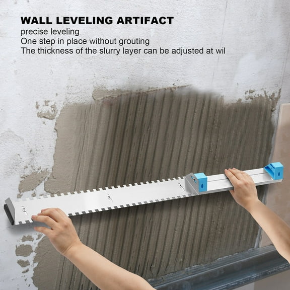 24'' Wiper Wall Tile Trowel Rectangular Notch Tiling Masonry Hand Leveling Tool