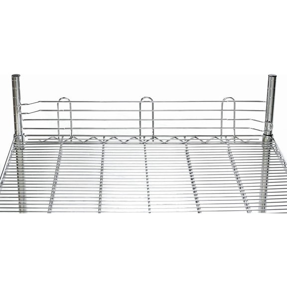 24" Wire Shelving Ledge Kit, Chrome-Plated Steel, 4-Pack