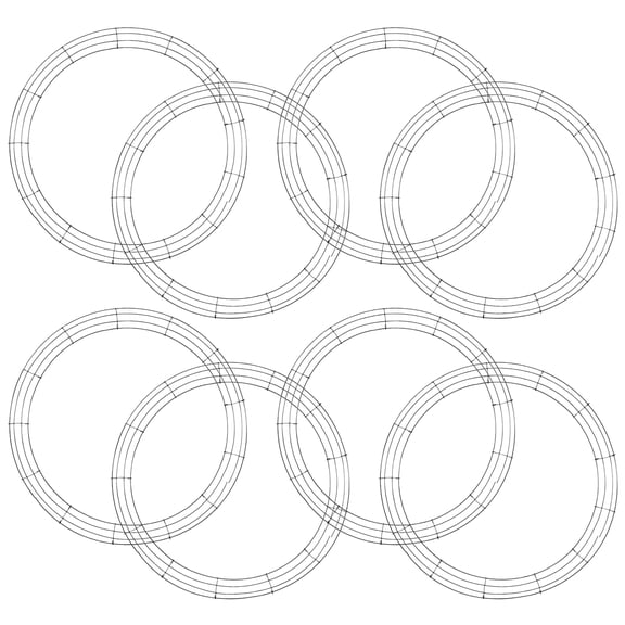 24" Wire Wreath Frame by Ashland - Ready-to-Decorate Rustic Home Decor for Weddings - Birthdays - Parties - and Holidays - Bulk 8 Pack
