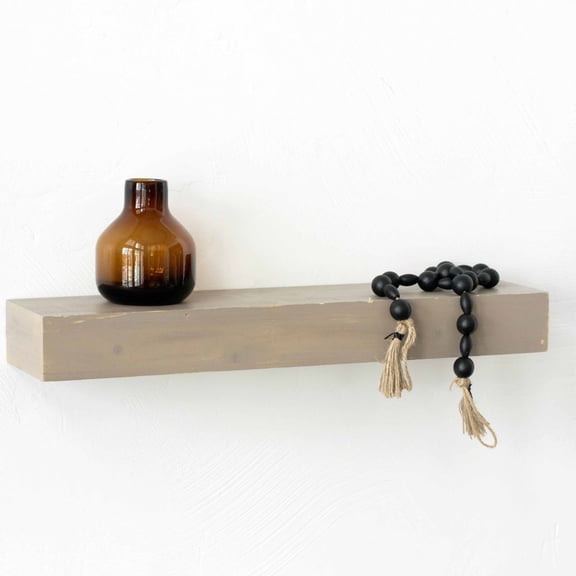 24" Wood Floating Shelf Brown