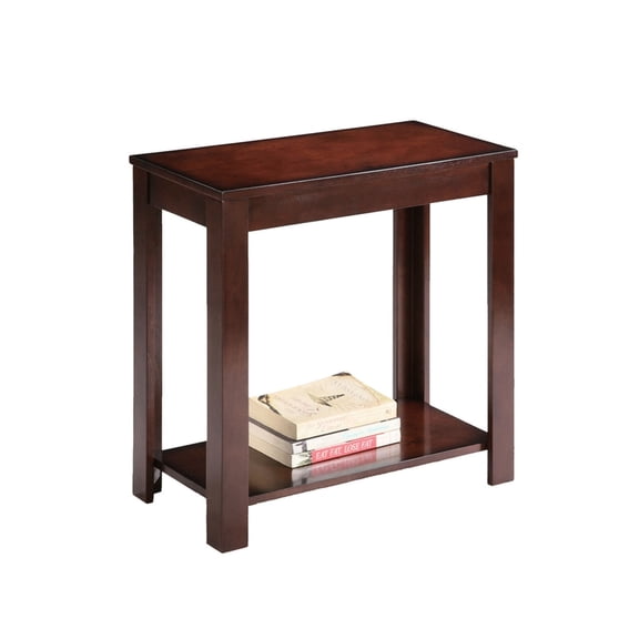 24" Wooden Side Table, 250 lbs Weight Limit, Brown Main Color / Useful in Libraries