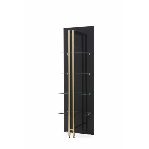 24" X 13" X 77" Back Glass Bookshelf