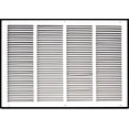 thumbnail image 1 of 24" X 18" Steel Return Air Grille | HVAC Vent Cover Grill for Sidewall and Ceiling, White | Outer Dimensions: 25.75"W X 19.75"H for 24x18 Duct Opening, 1 of 6